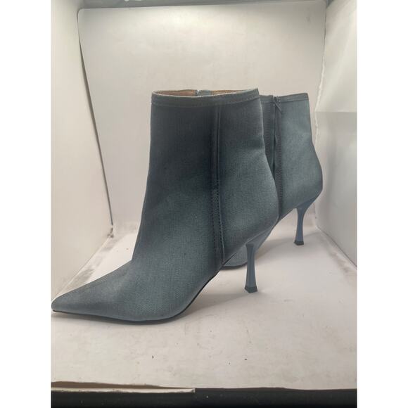 STEVE MADDEN Womens Blue Denim Brecken Pointed Toe Stiletto Booties 8 M - Picture 3 of 10